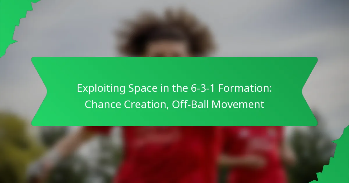 Exploiting Space in the 6-3-1 Formation: Chance Creation, Off-Ball Movement