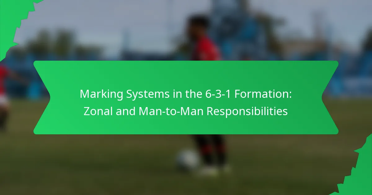 Marking Systems in the 6-3-1 Formation: Zonal and Man-to-Man Responsibilities